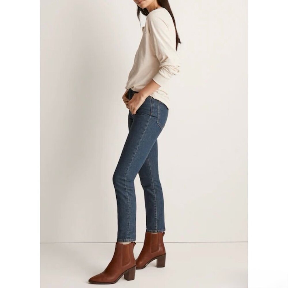 Madewell The Perfect Vintage 90s Tapered High‎ Rise Mom Dark Blue Jeans Size 27 - Picture 12 of 12